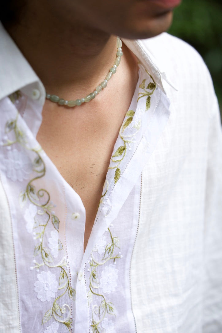 Mattancherry Shirt - Shadow Embroidery Work, Kochi