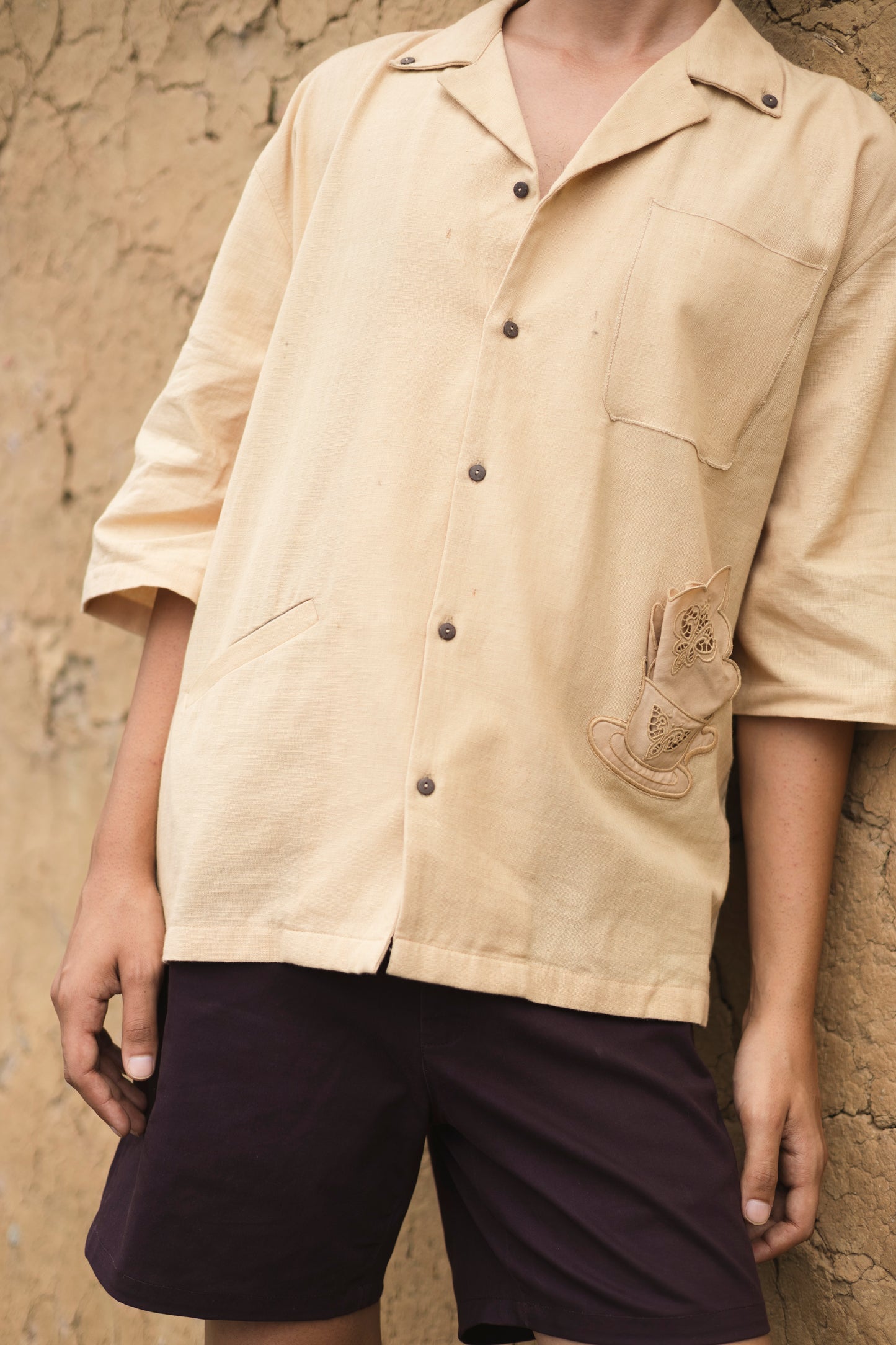 High Tea Shirt - Indo Jewish Embroidery