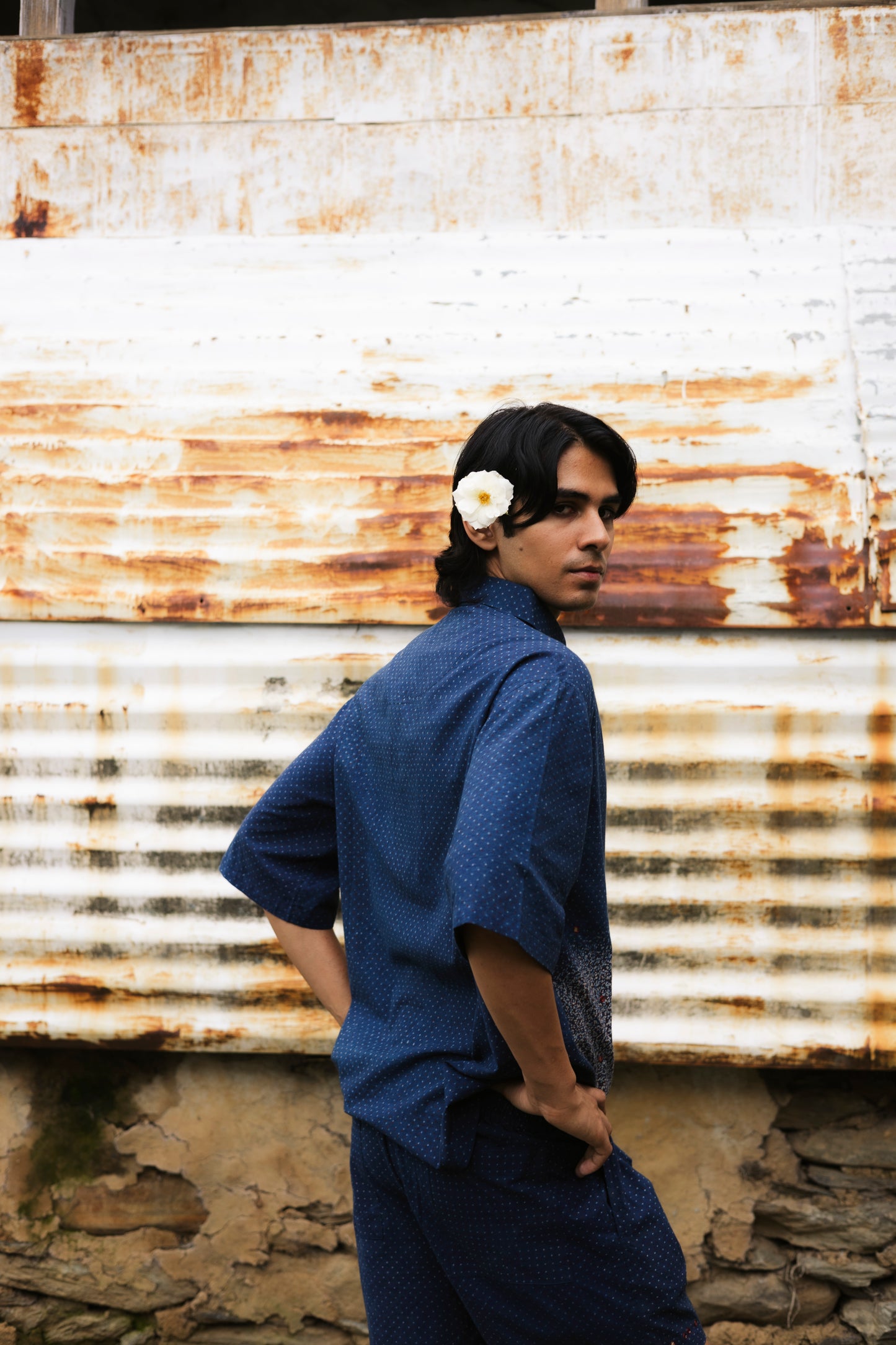 Galaxy Shirt - Ajrakh Block Print - Made in Ajrakhpur, Gujarat