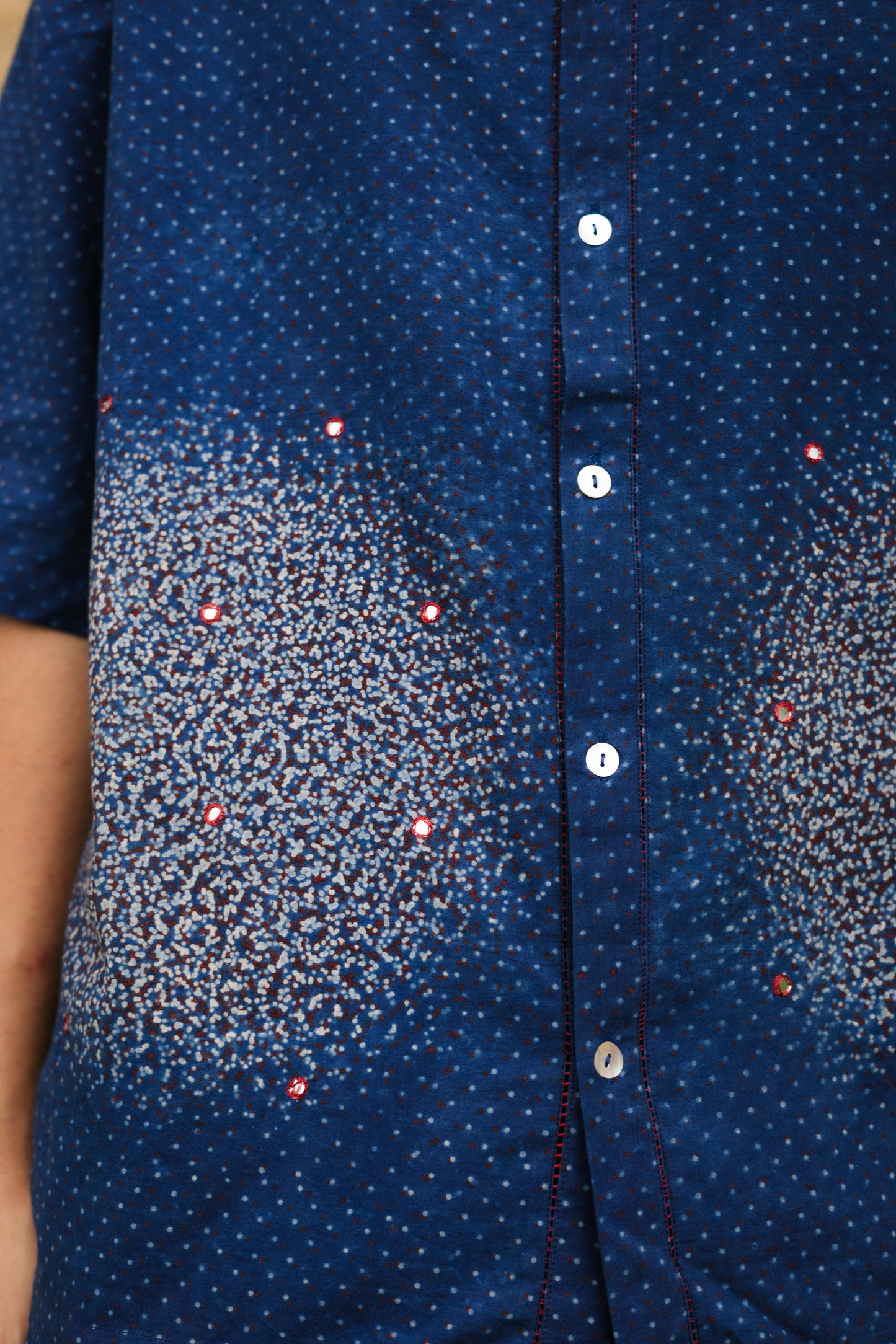 Galaxy Shirt - Ajrakh Block Print - Made in Ajrakhpur, Gujarat