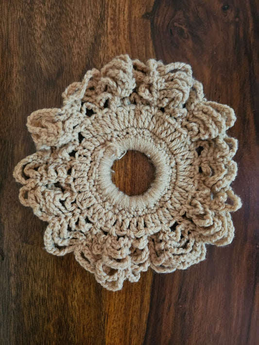 Handknit scrunchie